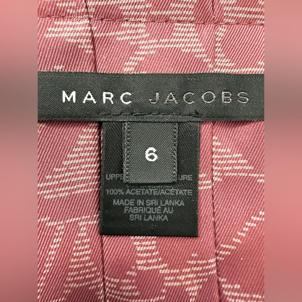 Marc Jacobs | 100% Silk Jacquard Pleated Square Neck Blouse - Sz 6 - Picture 9 of 10